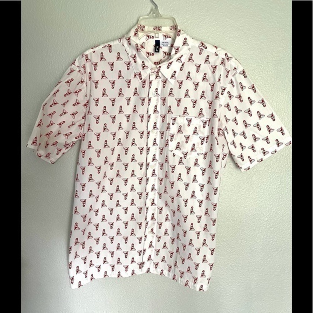 DIVIDED red pin up girls all over print shirt -XL